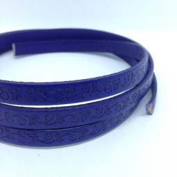 Шнур шкіра STAMP 8х2 мм тип U0873 синій Італія